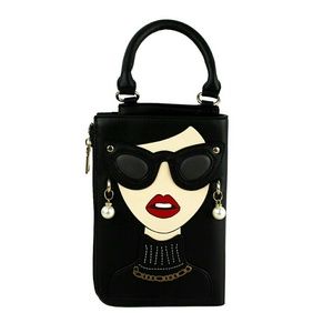 Ngil Bags - Hollywood Glam Girl Black Clutch Crossbody Ngil Bags - Hollywood Glam Girl Black Clutch Crossbody